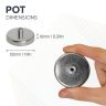 Ceramic Pot Magnet with M5 Internal Thread - 1-7/8 in. dia x 3/8 in. thick - 50.72lbs Pull