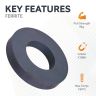 Y30BH Ceramic Ring Magnet - 4-1/32 in. O.D. x 2-1/32 in. I.D. x 19/32 in. thick - 19.85lbs Pull