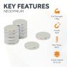 N35 Neodymium Disc Magnet - 19/32 in. dia x 1/16 in. thick - 3.96lbs Pull
