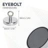 Ceramic Recovery Magnet with M14 Eyebolt and 10 Metre Rope - 4-15/16 in. dia x 3-15/16 in. tall - 286.65lbs Pull