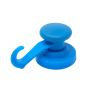 Rubber Coated Neodymium Magnet with Swivel Hook - 1-9/16 in. dia - 4.41lbs Pull - Black