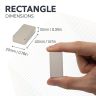 N42 Neodymium Axially Magnetized Rectangular Magnet - 13/16 in. x 3/8 in. x 1-9/16 in. thick - 24.69lbs Pull