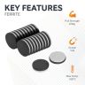 Y10 Ceramic Disc Magnet with Self Adhesive Foam - 13/16 in. dia x 1/8 in. thick - 1.32lbs Pull