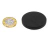 Black Rubber Coated POS Magnets Countersunk with M4 Boss Thread (Flush x 1/8 in. deep) - 1-9/16 in. dia x 1/4 in. high - 17.6lbs Pull