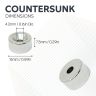 N42 Neodymium Countersunk Disc Magnet - 19/32 in. dia x 9/32 in. thick x 5/32 in. Hole - 12.56lbs Pull