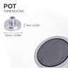 Ceramic Pot Magnet with M4 Internal Thread - 1 in. dia x 9/32 in. thick - 2.21lbs Pull