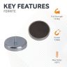 Ceramic Pot Magnet with M5 External Thread - 1-9/16 in. dia x 5/16 in. thick - 32.86lbs Pull