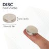 N42 Neodymium Disc Magnet - 13/16 in. dia x 3/16 in. - 16.09lbs Pull