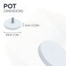 Black Rubber Coated POS Magnet Countersunk with M6 x 19/32 in. External Thread - 1-9/16 in. dia x 1/4 in. thick
