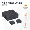Isotropic Y30 Ceramic Square Magnet - 3/8 in. x 3/8 in. x 3/16 in. thick - 0.18lbs Pull