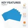 MagFlex® Large Magnetic Scrumboard Gloss Blue Dry Erase Surface Magnet - 3-1/8 in. x 1/32 in.