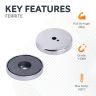 Ceramic Pot Magnet - 2-9/16 in. dia x 3/8 in. thick x 5/16 in. hole - 86lbs Pull