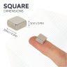 N42 Neodymium Rectangular Magnet - 3/8 in. x 3/8 in. x 3/16 in. thick - 7.71lbs Pull