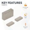 N42 Neodymium Rectangular Magnet - 3/8 in. x 3/16 in. x 1/16 in. thick - 2.42lbs Pull