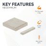 N42 Neodymium Rectangular Magnet - 13/16 in. x 1/8 in. x 1/16 in. thick - 4.18lbs Pull