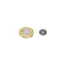 Nickel Plated countersunk Mild Steel Disc - 15/32 in. dia x 1/16 in. thick x 1/8 in.
