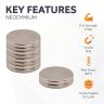 N42 Neodymium Disc Magnet - 1 in. dia x 1/8 in. thick - 12.12lbs Pull