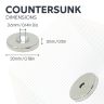 N42 Neodymium Countersunk Disc Magnet - 13/16 in. dia x 1/8 in. thick x 5/32 in. hole - 9.92lbs Pull