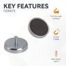 Ceramic Pot Magnet with M5 External Thread - 1-3/8 in. dia x 9/32 in. thick - 10.81lbs Pull