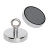 Ceramic Recovery Fishing Magnet with M14 Eyebolt - 4-7/8 in. dia x 3-7/8 in. tall - 286.65lbs Pull