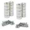 North & South Neodymium Countersunk Magnets & Screws Pack - 13/16 in. dia x 3/8 in. thick