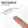 N42 Neodymium Rectangular Magnet - 13/16 in. x 1/8 in. x 1/16 in. thick - 4.18lbs Pull