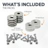 Countersunk Magnets, Steel Discs & Screws Pack - 19/32 in. dia
