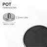 Ceramic Pot Magnet with M10 thread - 3-1/8 in. dia x 1-3/8 in. tall - 132.3lbs Pull