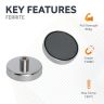 Ceramic Pot Magnet with M10 thread - 3-1/8 in. dia x 1-3/8 in. tall - 132.3lbs Pull