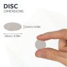 N42 Neodymium Disc Magnet - 13/16 in. dia x 1/32 in. thick - 1.05lbs Pull