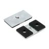Neodymium Magnetic Pad with Hook - 2-9/32 in. x 9/32 in. thick - 38.58lbs Pull