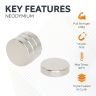 N35 Neodymium Disc Magnet - 19/32 in. dia x 5/32 in. thick - 6.17lbs Pull