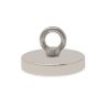 N42 Neodymium Pot Magnet with M12 Eyebolt + 10m Rope - 4-9/16 in. dia x 13/16 in. - 882lbs Pull