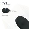 Black Rubber Coated POS Magnet c/w M8 x 5/8 in. External Thread - 2-9/16 in. dia x 1/3 in. thick