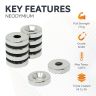 North & South Neodymium Countersunk Magnets & Screws Pack - 13/16 in. dia x 3/16 in. thick