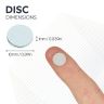 Nickel Plated Mild Steel Disc with 3M Self-Adhesive - 3/8 in. dia x 1/32 in. thick