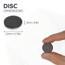 Y10 Ceramic Disc Magnet with Self Adhesive Foam - 13/16 in. dia x 1/8 in. thick - 1.32lbs Pull