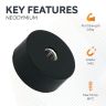 Rubber Coated Pot Magnet Countersunk with M5 thread hole - 7/8 in. dia x 3/8 in. thick - 5.73lbs Pull