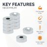 N42 Neodymium Countersunk Disc Magnet - 15/32 in. dia x 5/32 in. thick x 5/32 in. Hole - 5.51lbs Pull
