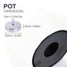 Ceramic Pot Magnet - 3-7/8 in. dia x 7/8 in. thick x 3/8 in. hole - 149.94lbs Pull