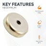 N42 Neodymium Countersunk Pot Magnet - 1-3/8 in. dia x 5/16 in. thick x 3/16 in. hole - 97.02lbs Pull