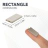 Adhesive N42 Neodymium Magnet - 13/16 in. x 3/8 in. x 1/16 in. thick - 4.41lbs Pull