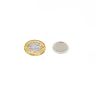 Nickel Plated Mild Steel Disc with 3M Self-Adhesive - 5/8 in. dia x 1/16 in. thick