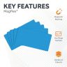 MagFlex® Flexible Gloss Blue Dry Erase Surface Magnetic Sheet - 3-1/8 in. x 1/32 in.