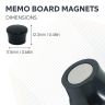 Small Colored High Power 'Memo' Board Magnets - Office & Refrigerator (11/16 in. dia x 1/2 in. tall)