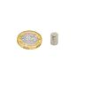 N42 Neodymium Rod Magnet - 1/4 in. dia x 3/8 in. thick - 3.7lbs Pull