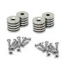 North & South Neodymium Countersunk Magnets & Screws Pack - 19/32 in. dia x 1/16 in. thick
