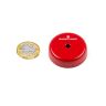 Alnico Shallow Pot Magnet c/w 3/16 in. dia countersunk hole - 1-1/2 in. dia x 3/8 in. thick - 28.67lbs Pull