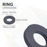 Y30BH Ceramic Ring Magnet - 3-15/16 in. O.D. x 2 in. I.D. x 15/32 in. thick - 19.85lbs Pull
