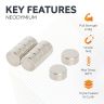 N42 Neodymium Disc Magnet - 15/32 in. dia x 1/4 in. thick - 9.48lbs Pull